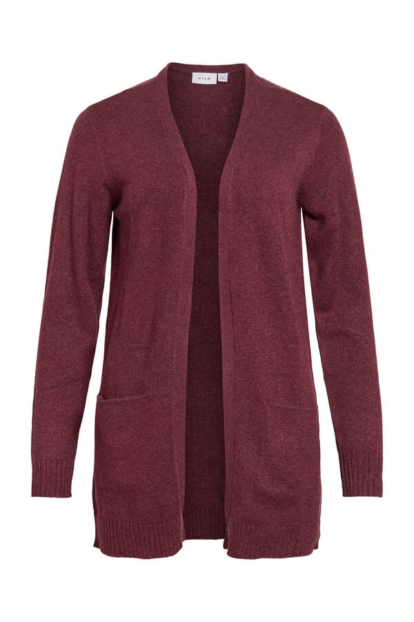 Vila Knit long cardigan Red
