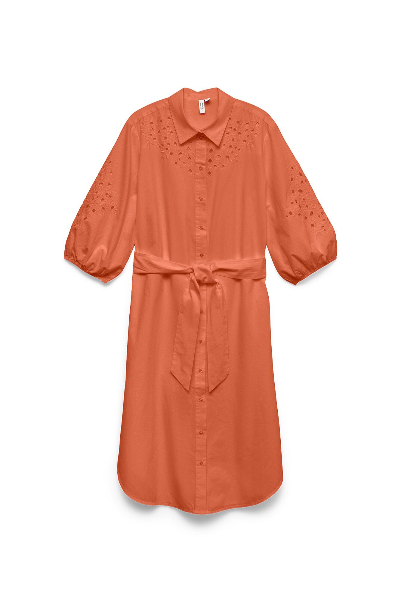Vero Moda Vestido camiseiro bordado