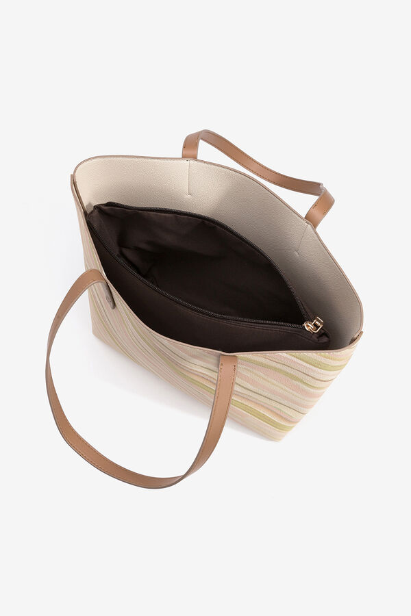 Vilanova Mala tote bag com efeito de couro estampado Tostado