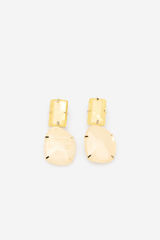 Cortefiel Pendientes piedra resina Naranja