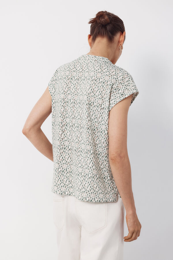 Cortefiel Openwork jersey-knit t-shirt Multicolour