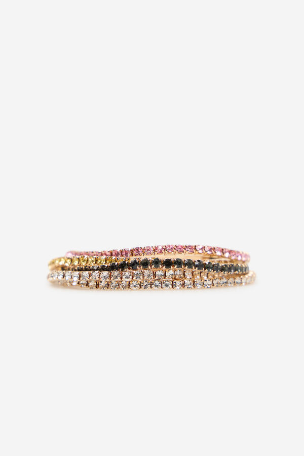 Cortefiel Rhinestone bracelet Multicolour
