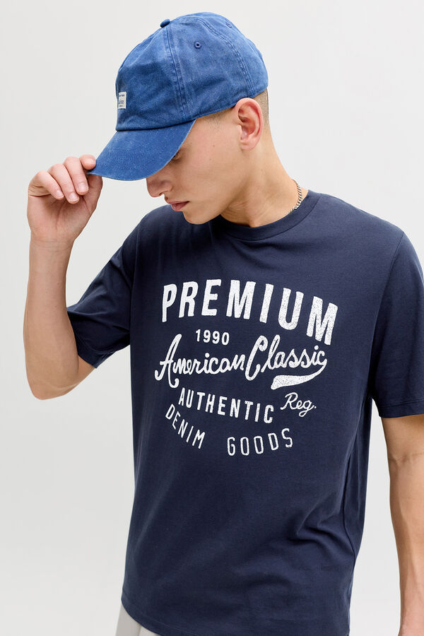 Jack & Jones Cotton regular fit T-shirt Navy