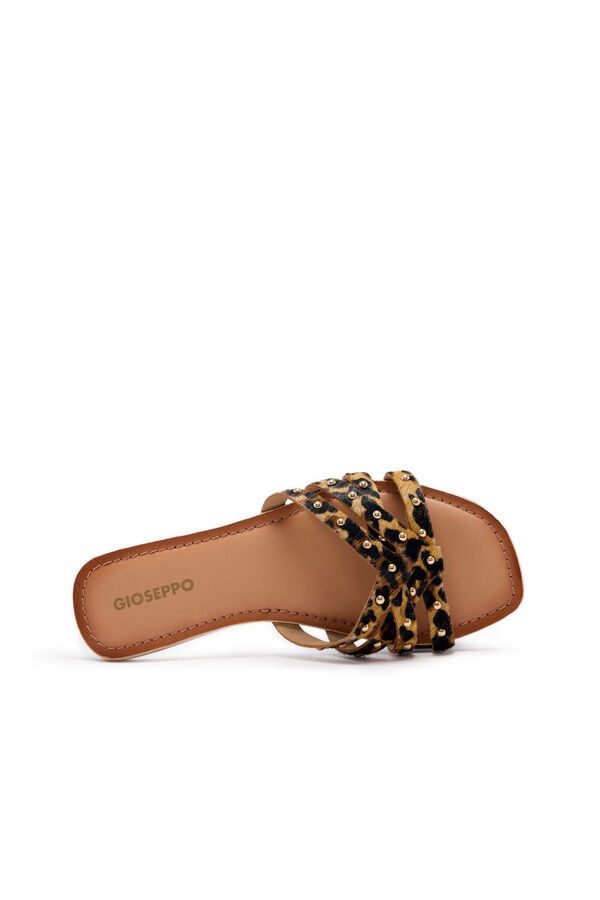 Gioseppo Sand&aacute;lias em pele com estampado animal Multicolorido
