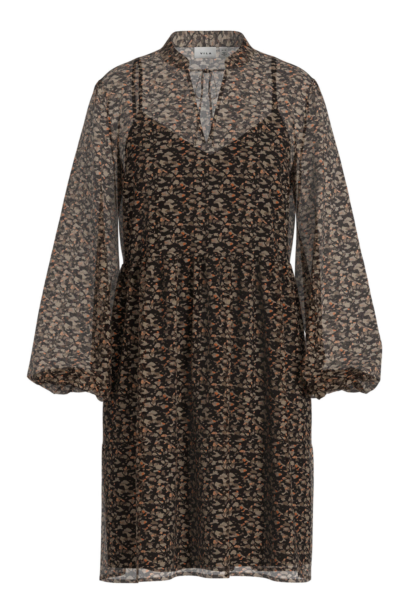 Vila Vestido curto de chiffon