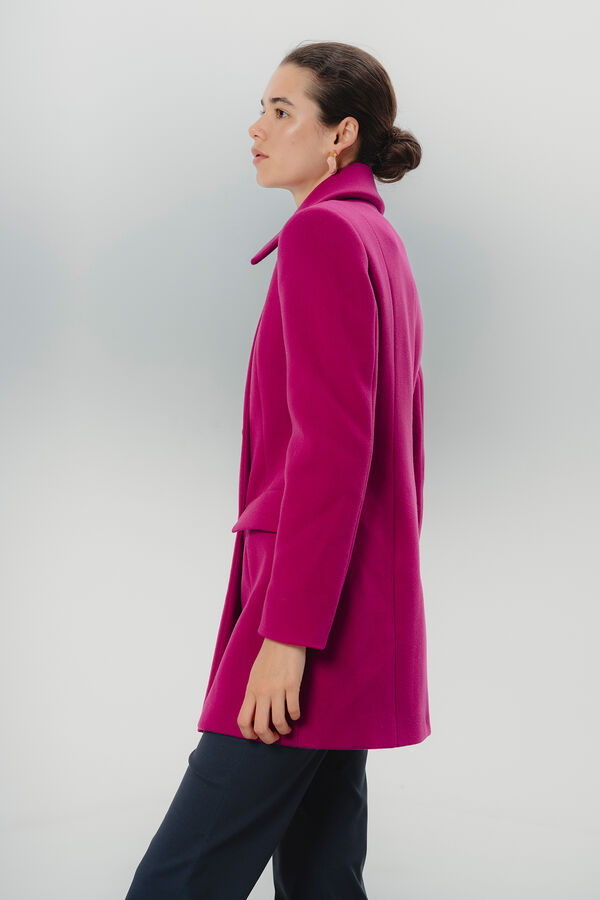 Dolores Promesas Ana double-breasted women's coat Fuchsia