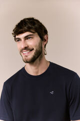 OOTO T-shirt b&aacute;sica lavada Azul