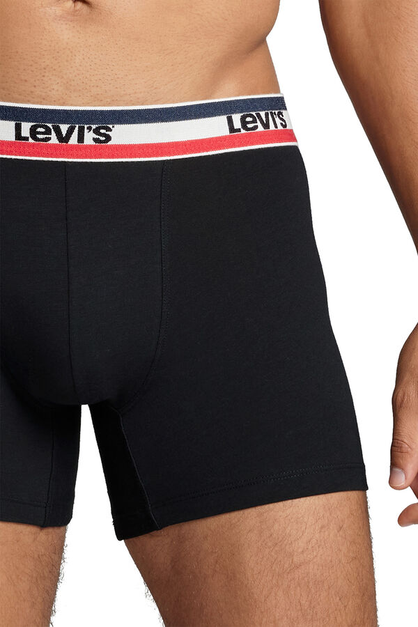 Levi's Cuecas boxers masculinas Levi's®, pacote com 2 Preto