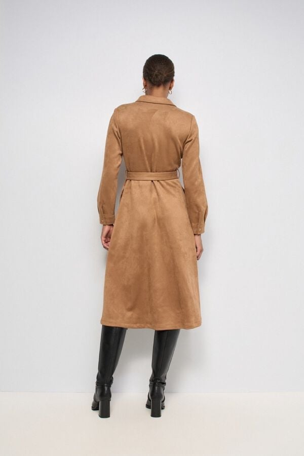 Salsa Jeans Vestido midi com bolsos Castanho