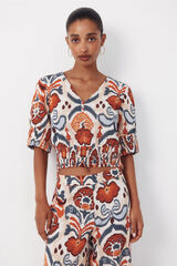 Cortefiel Printed blouse Multicolour