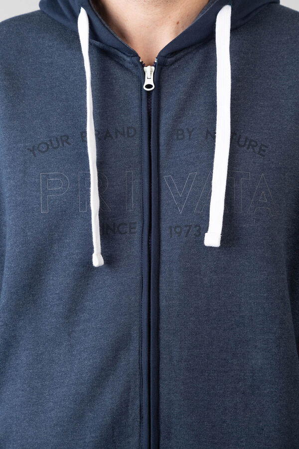 Privata Sudadera abierta con capucha y bolsillos Azul
