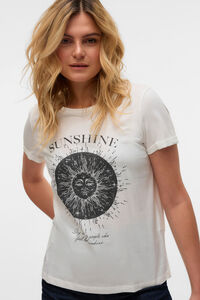 Vero Moda T-shirt de algodão estampada