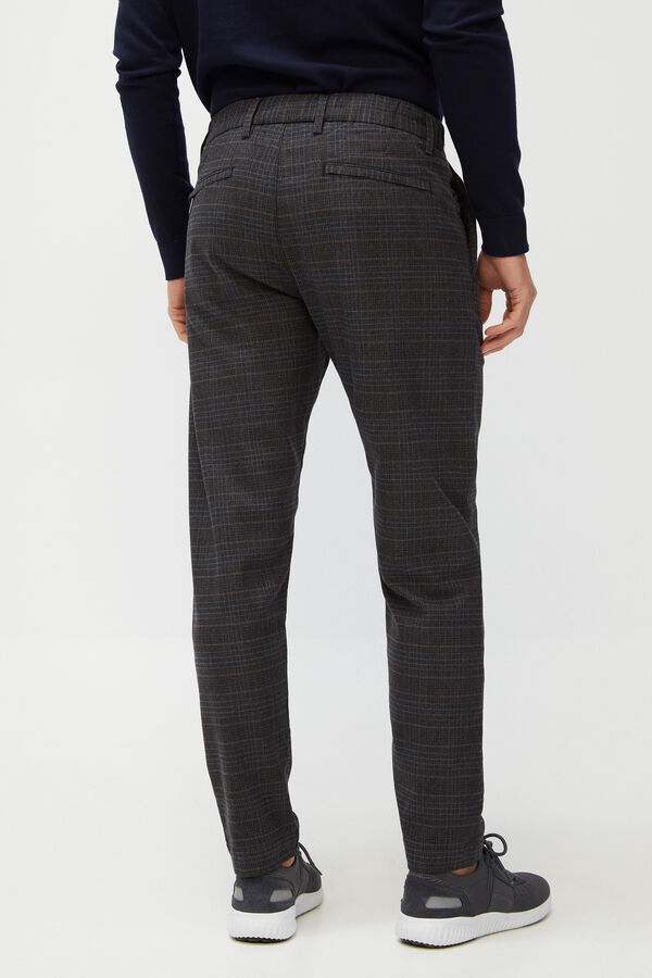 Cortefiel Checked chinos Brown