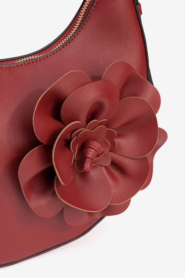 Vilanova Carteira com flor Vermelho