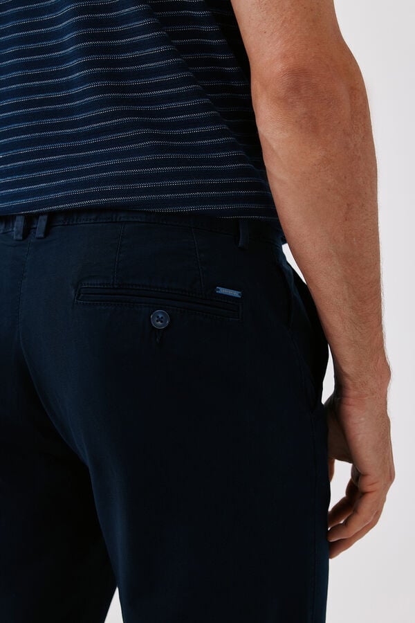 Cortefiel Light regular chinos Navy