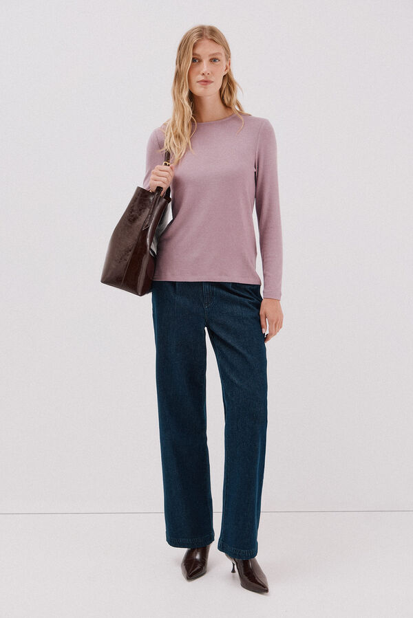 Cortefiel Basic crew neckline t-shirt Lilac