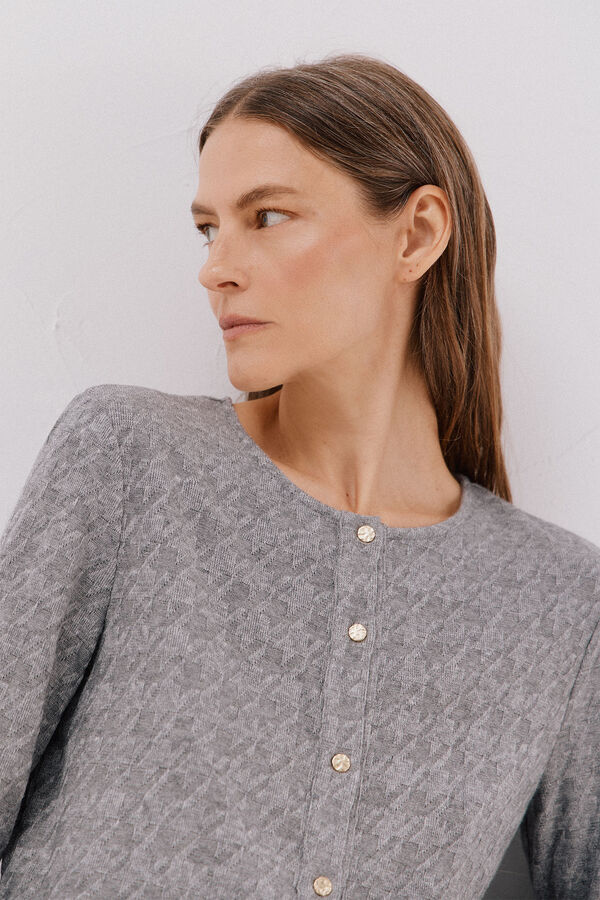 Cortefiel houndstooth Grey