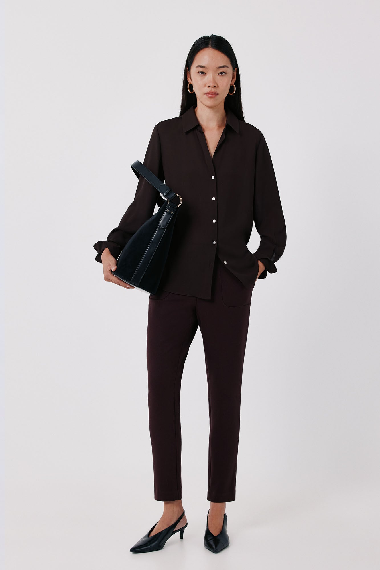 Cortefiel Camisa fluida em crepe