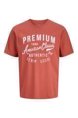 Jack & Jones Cotton regular fit T-shirt Red