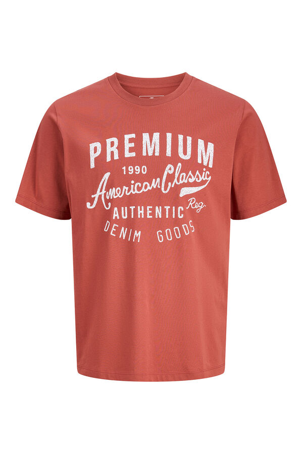 Jack & Jones Cotton regular fit T-shirt Red
