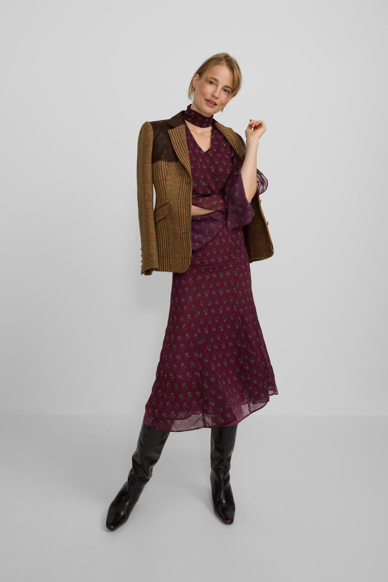 Silbon Falda midi estampado motivos