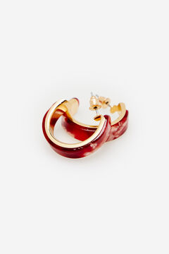 Cortefiel Hoop earring Red garnet