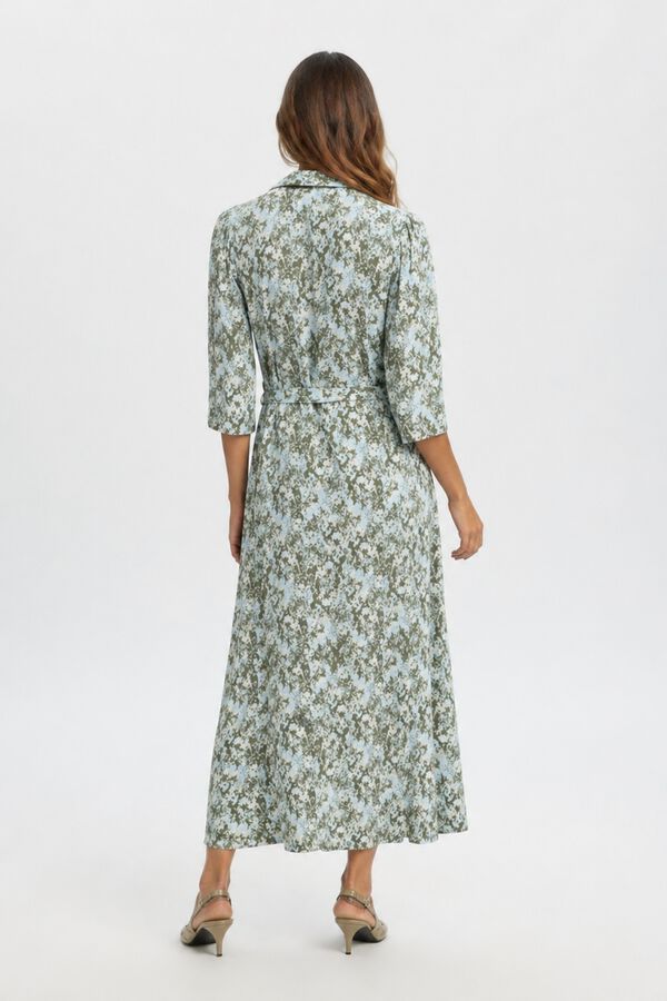Selected Printed long dress Green