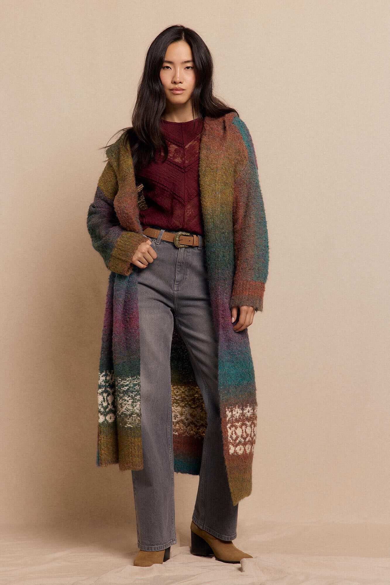 Slowlove Casaco comprido jacquard