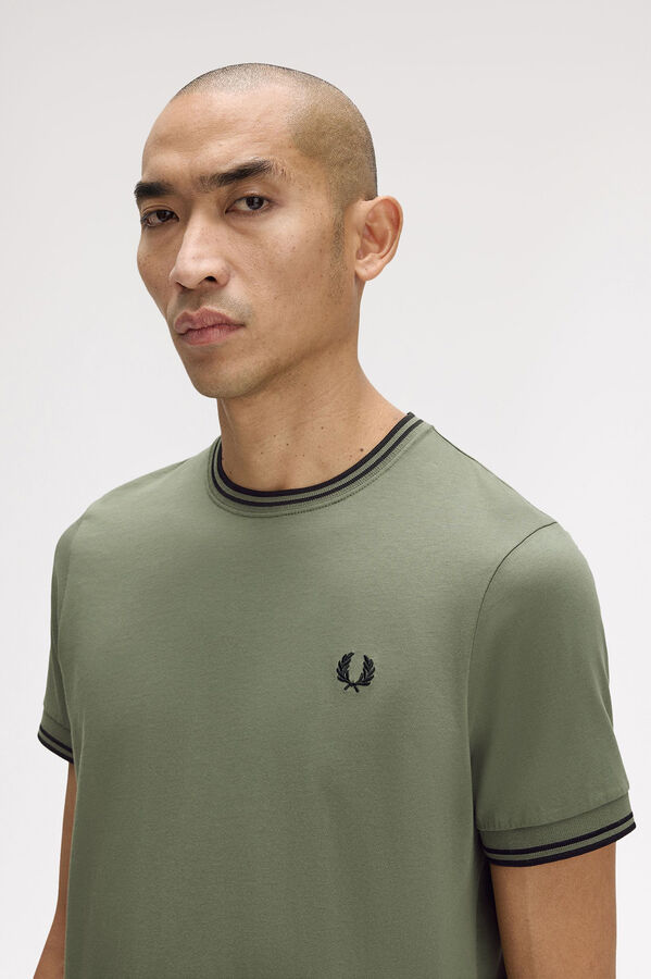 Fred Perry T-shirt masculina de manga curta  Verde