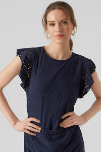 Vero Moda Top vazado com mangas franzidas