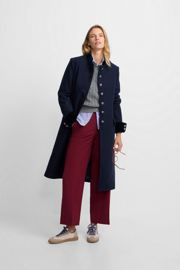 Silbon Sobretudo longo de marinheiro Azul