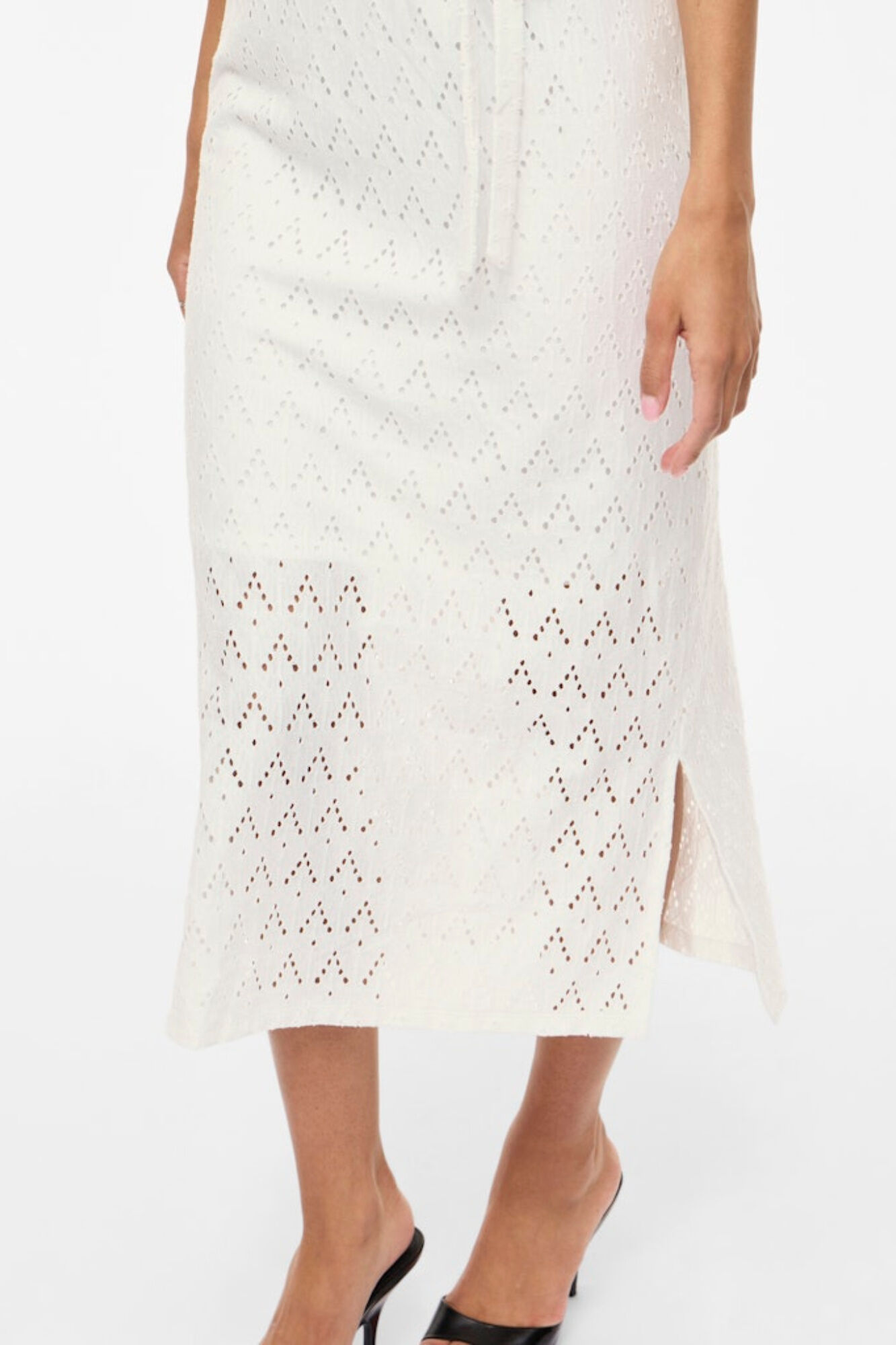 Vila Vestido midi con calados de algod&oacute;n