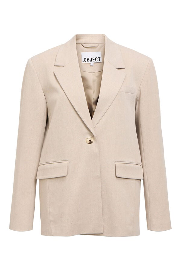 Object Blazer b&aacute;sica descontra&iacute;da Tostado