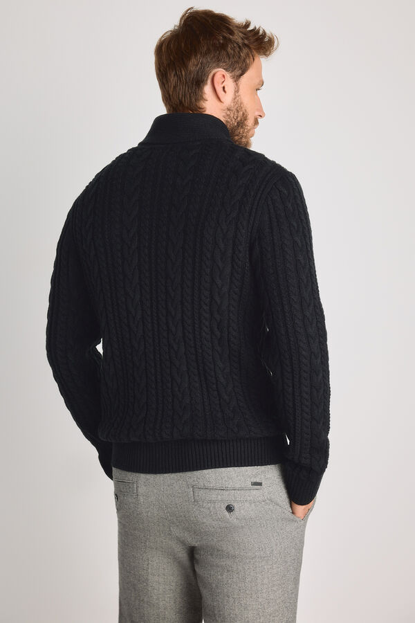 Jack & Jones Cotton shawl jumper Black