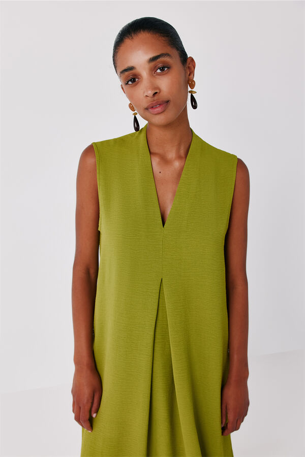 Cortefiel Tunic dress Green