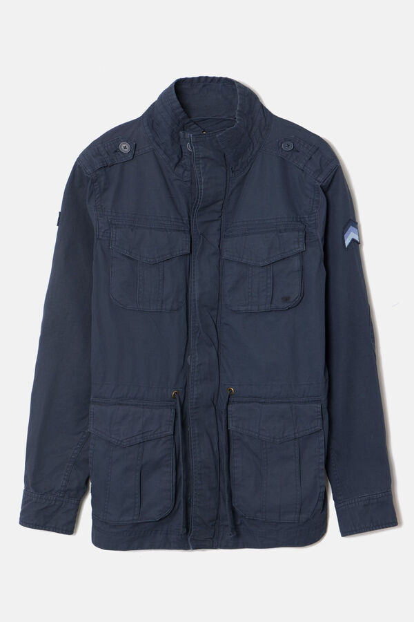 Silbon Jaqueta militar tingida para roupa Azul