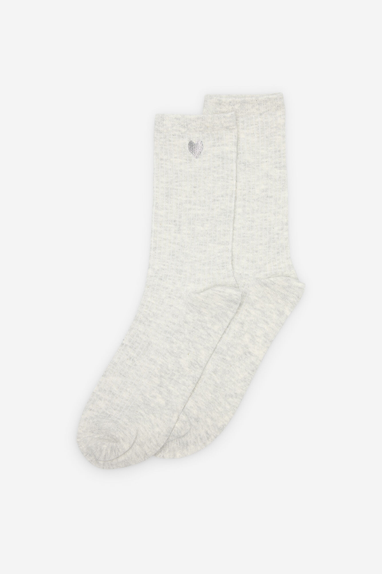Cortefiel Lurex heart long socks