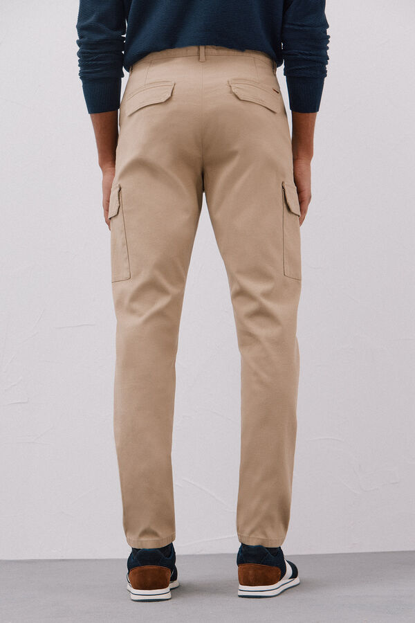 Cortefiel Lightweight cargo trousers Beige