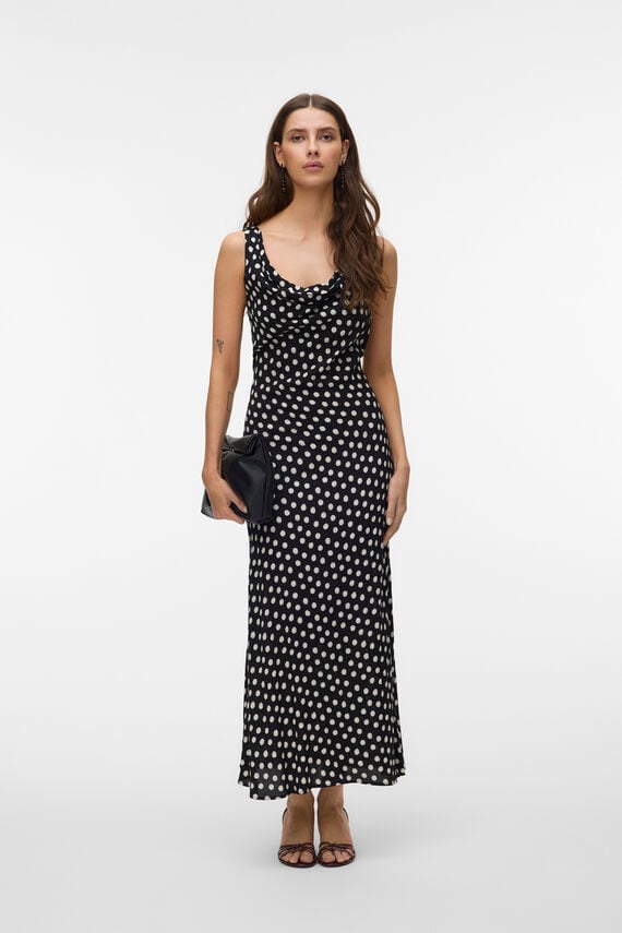 Vestido midi a lunares