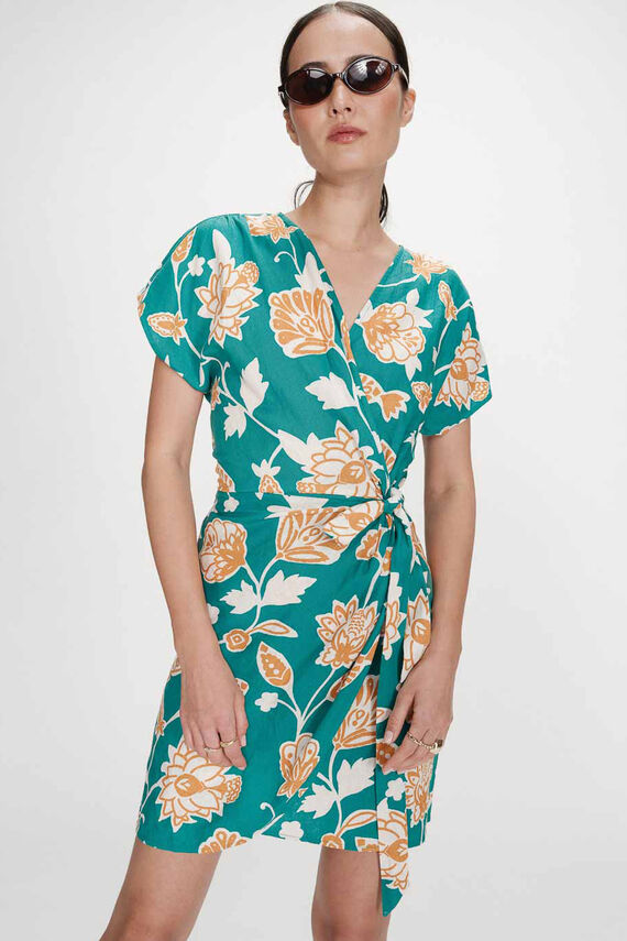 Vestido corto estampado floral Velora