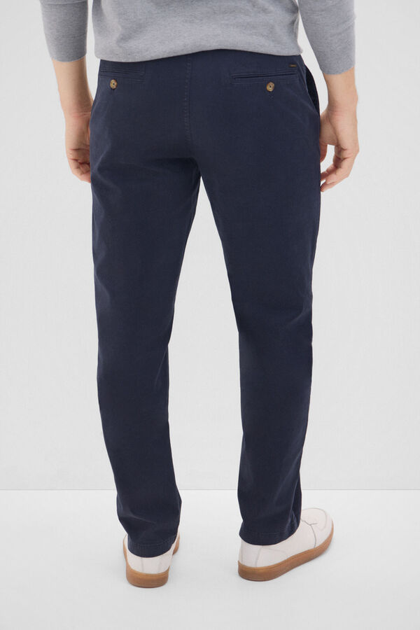 Cortefiel Pantalón chino regular fit Azul marino