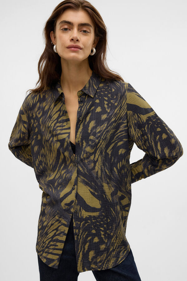 Vero Moda Camisa estampada manga comprida Verde