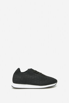 Cortefiel Lace-up trainer with ultralight sole Black