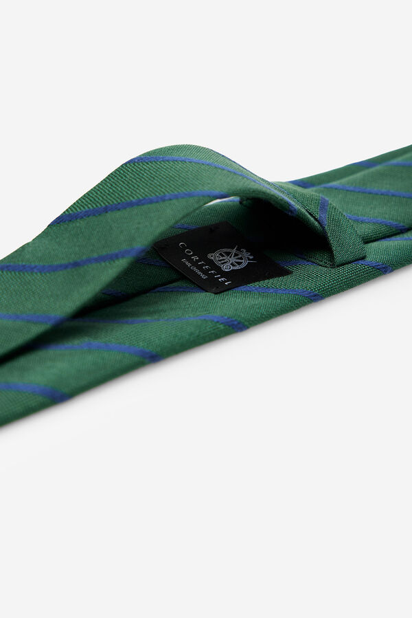Cortefiel Natural silk tie Green