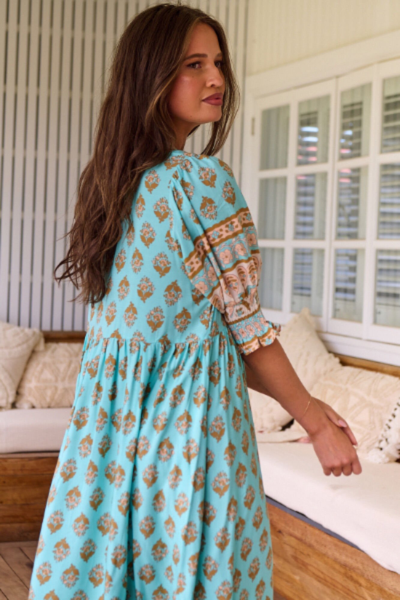 Aquarius print Kora midi dress Women s dresses and jumpsuits Cortefiel