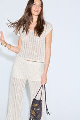 Slowlove Top crochet Marfil