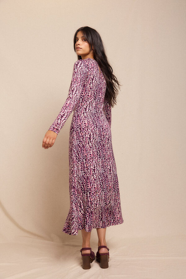 Slowlove Vestido estampado com franzidos Multicolorido