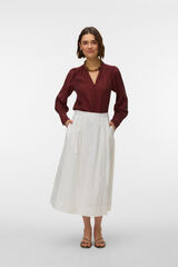 Vero Moda Long sleeve openwork details shirt Brown