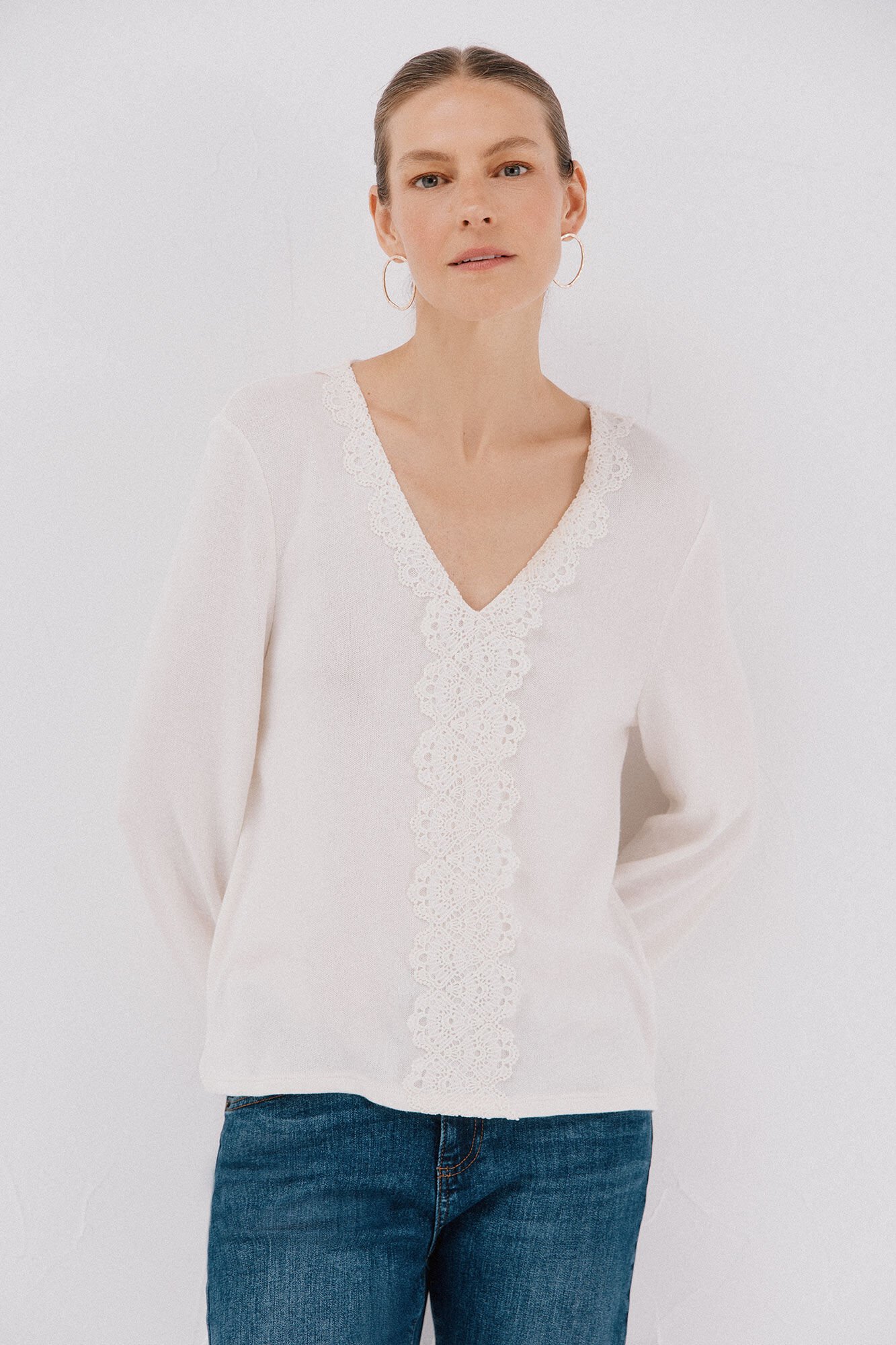 Cortefiel Top with neckline detail neckline