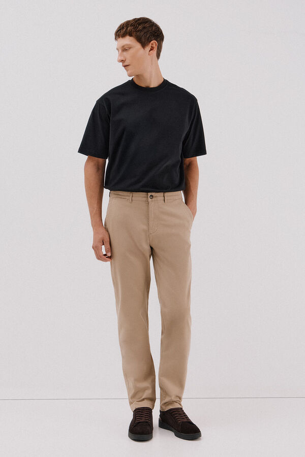 Cortefiel Regular fit chinos Beige